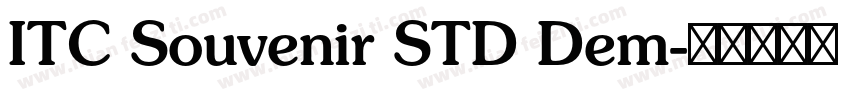 ITC Souvenir STD Dem字体转换
